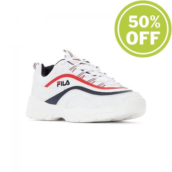 Zapatillas Fila Hombre Blancas / Azul Marino / Rojas - Ray Low - España 840935JNB